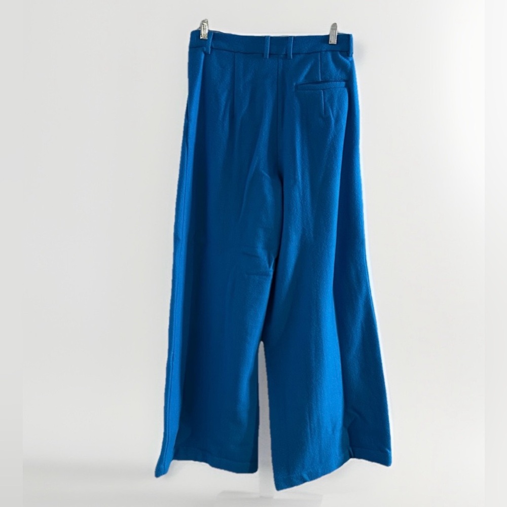 Frances Valentine Bossy Pant Wide Leg Wool Turquoise Size 4 NWT - Picture 7 of 9